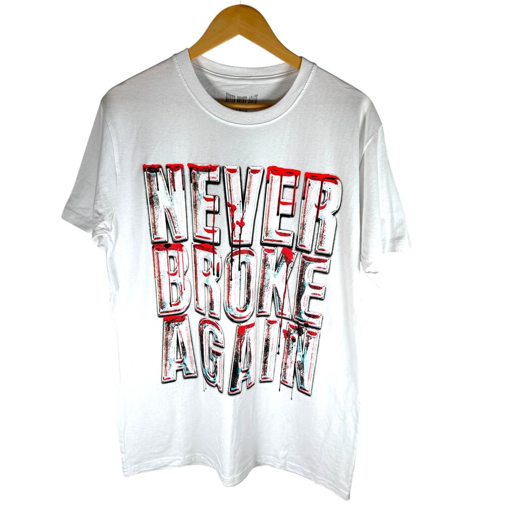 Never Broke Again Bloody Drip Big Logo T-shirt Men’s L - Streetwear HipHop Rap